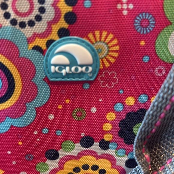 Igloo  cooler Lunchbox  hot/ cool pack bag  heavy nylon  bright pink floral - Picture 3 of 16